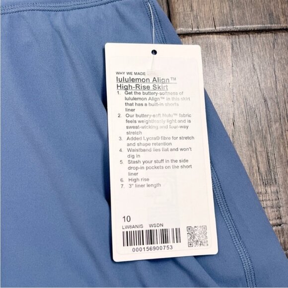 Lululemon NWT Align High-Rise Skirt Washed Denim - Picture 4 of 7